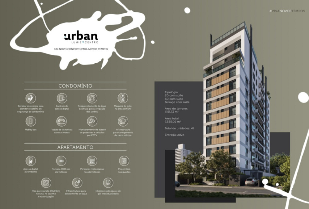 Квартира с тремя спальнями в ЖК Urban Флорианополис - изображение 1