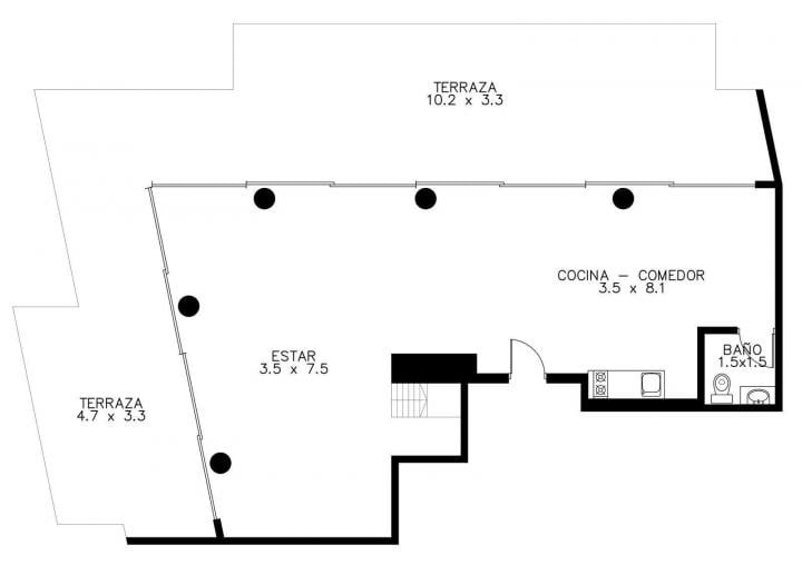 Пентхаус дуплекс с террасой в Палермо Буэнос-Айрес - изображение 19